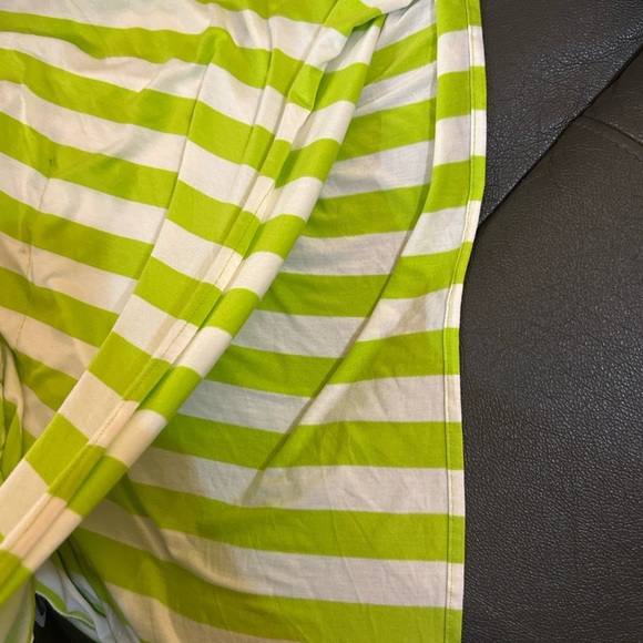 NWT Michael Kors lime green and white striped tunic top. - Picture 5 of 8